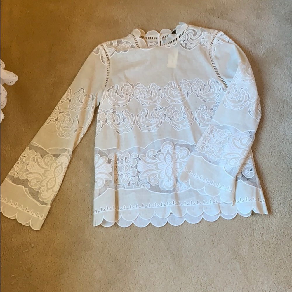 Lace long sleeve lace top